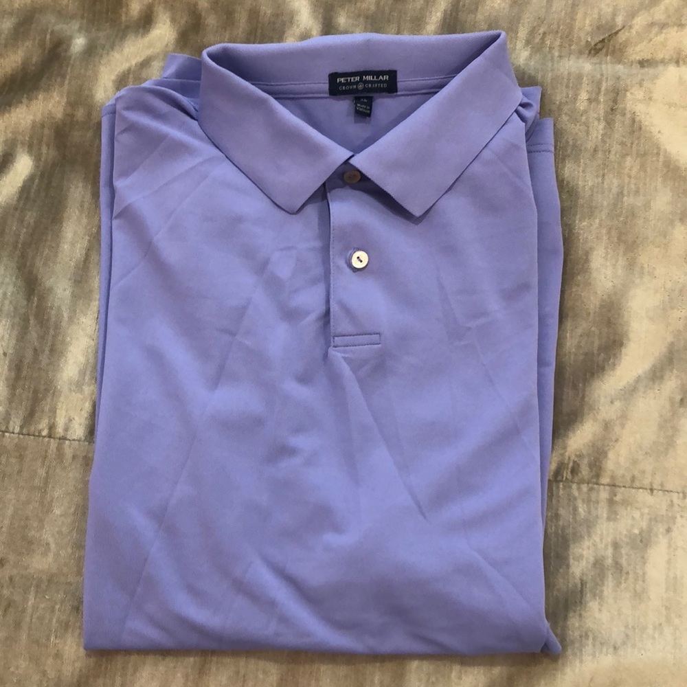 Peter Millar golf shirt size Large, Lavender, Excellent condition